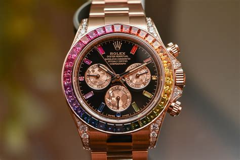 rolex everose gold daytona rainbow|rolex daytona rainbow retail price.